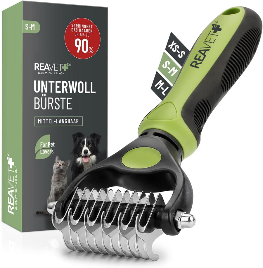 ReaVET – Escova para Cães e Gatos com Cuidado do Subpelo