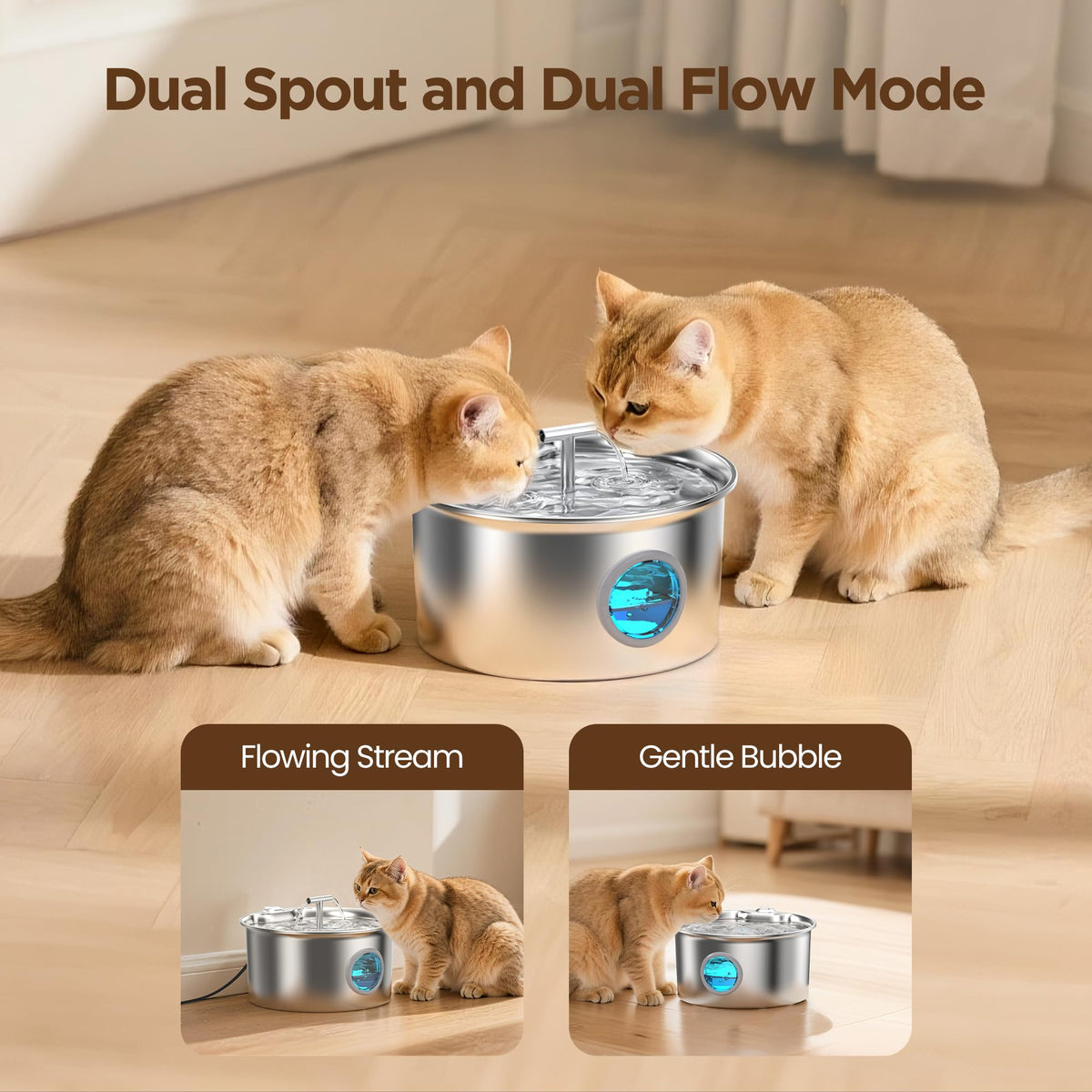 Fonte Inox 2,6 L Automática para Gatos